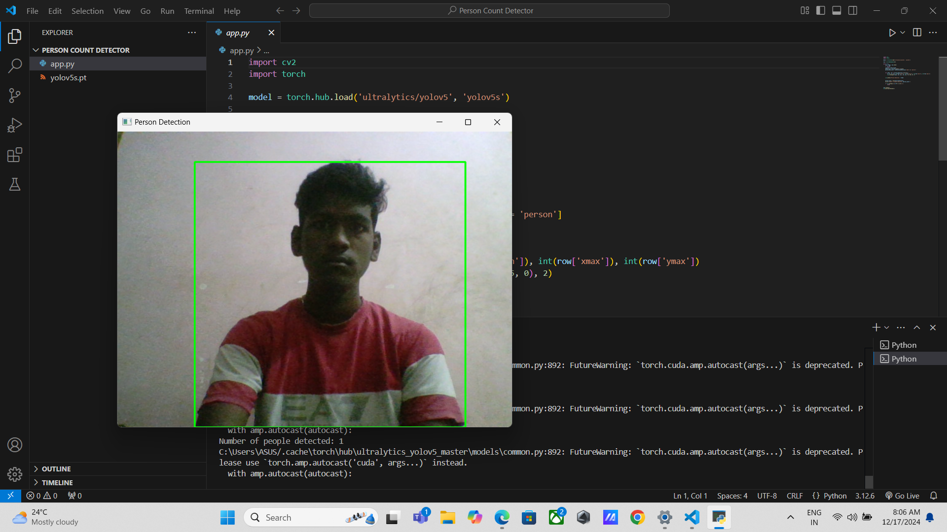Real-Time Person Gender & Count Detection