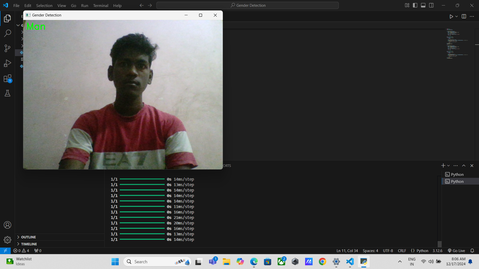 Real-Time Person Gender & Count Detection
